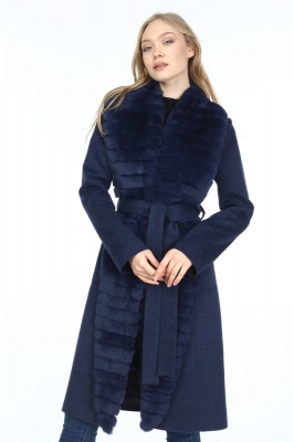 Brandy Rabbit Fur Woman Alpaca Coat
