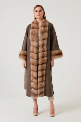 Verona Sable Fur Wool Women's Coat