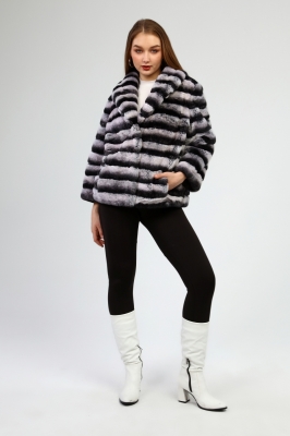 GREL Rex Chinchilla Fur Women's Coat 