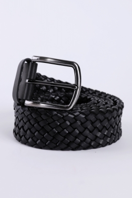 WICK Men's Leather Braided Belt 