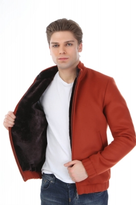 TERROU Rex Rabbit Fur Men's Cashmere Coat