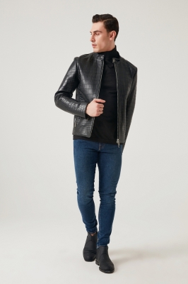 Bilgin's Yef Genuine Leather Men's Jacket