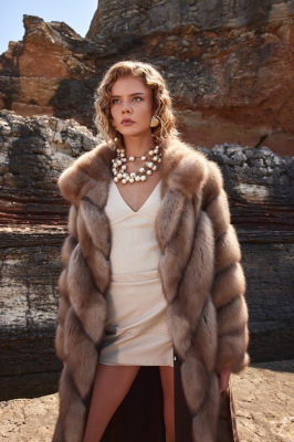 DIAN Sable Fur Women's Overcoat