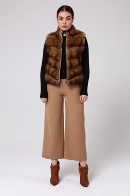 Bilgin's Lowi Sable Fur Cashmere Women's Vest