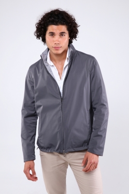Anthracite, DOUBLE BOMBER Waterproof Man Jacket
