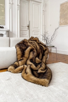 Brown, Fox Fur Blanket