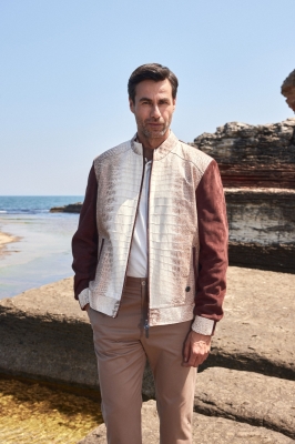 SOLARIO Croco Patterned Men's Jacket