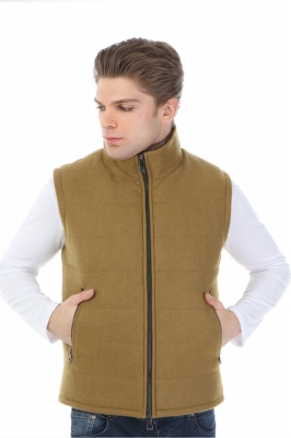 TOLVA Rex Rabbit Fur Men's Cashmere Vest
