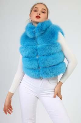 KREP Women's Fox Fur Vest