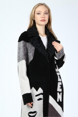 PRADET Lamb Fur Woman Coat