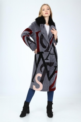 VERNIO Women's Lamb Fur Coat