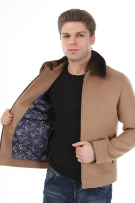 BIELLA Mink Fur Men's Cashmere Coat